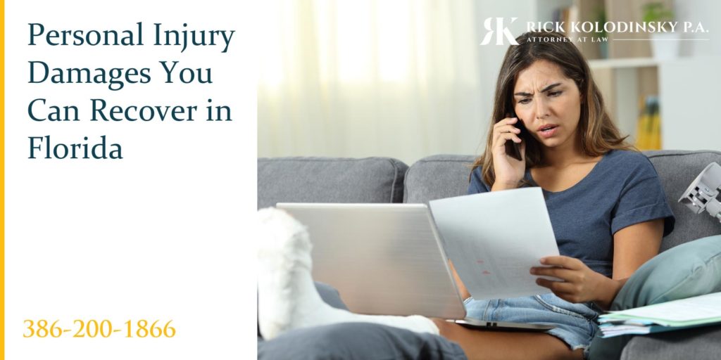 woman calling about personal injury damages